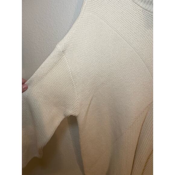 NWT Talbots Womens Sweater 2X Oversized Tunic Cowl Neck Pullover Ivory Neutral - Picture 4 of 5